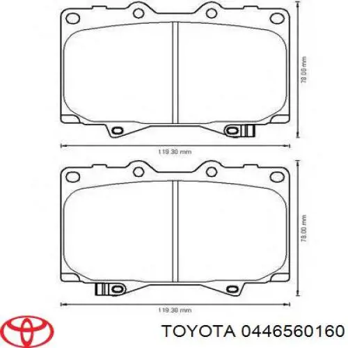 Тормозні колодки Toyota 0446560160