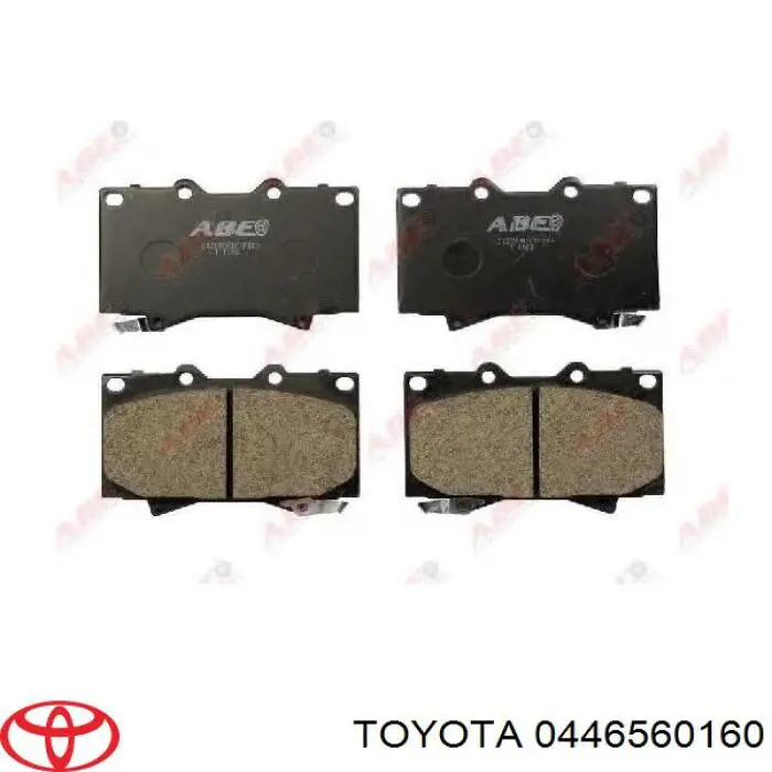 Колодки гальмівні передні, дискові 0446560160 Toyota