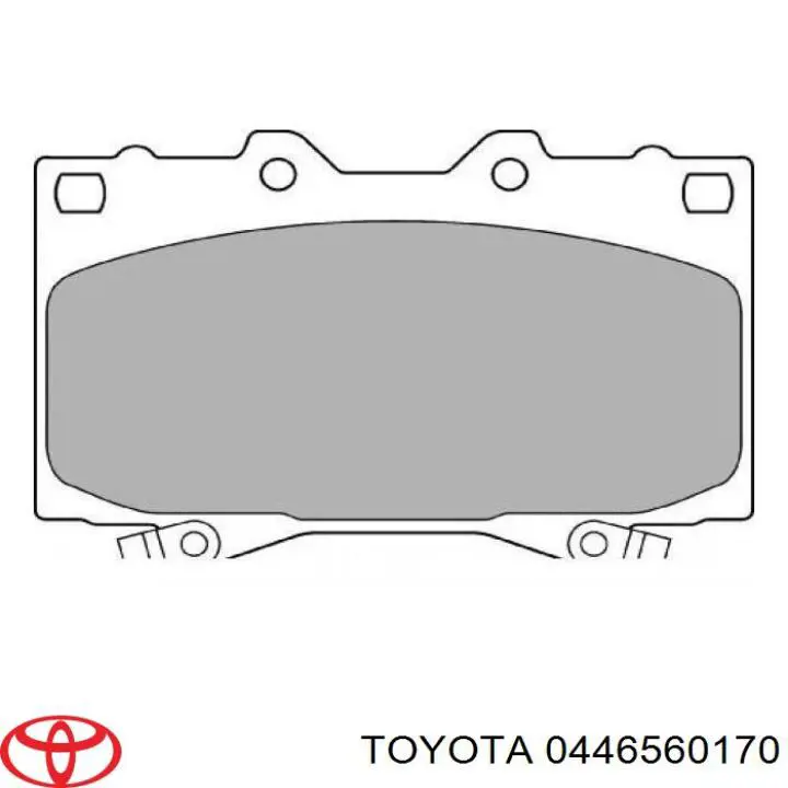Передні тормозні колодки 0446560170 Toyota