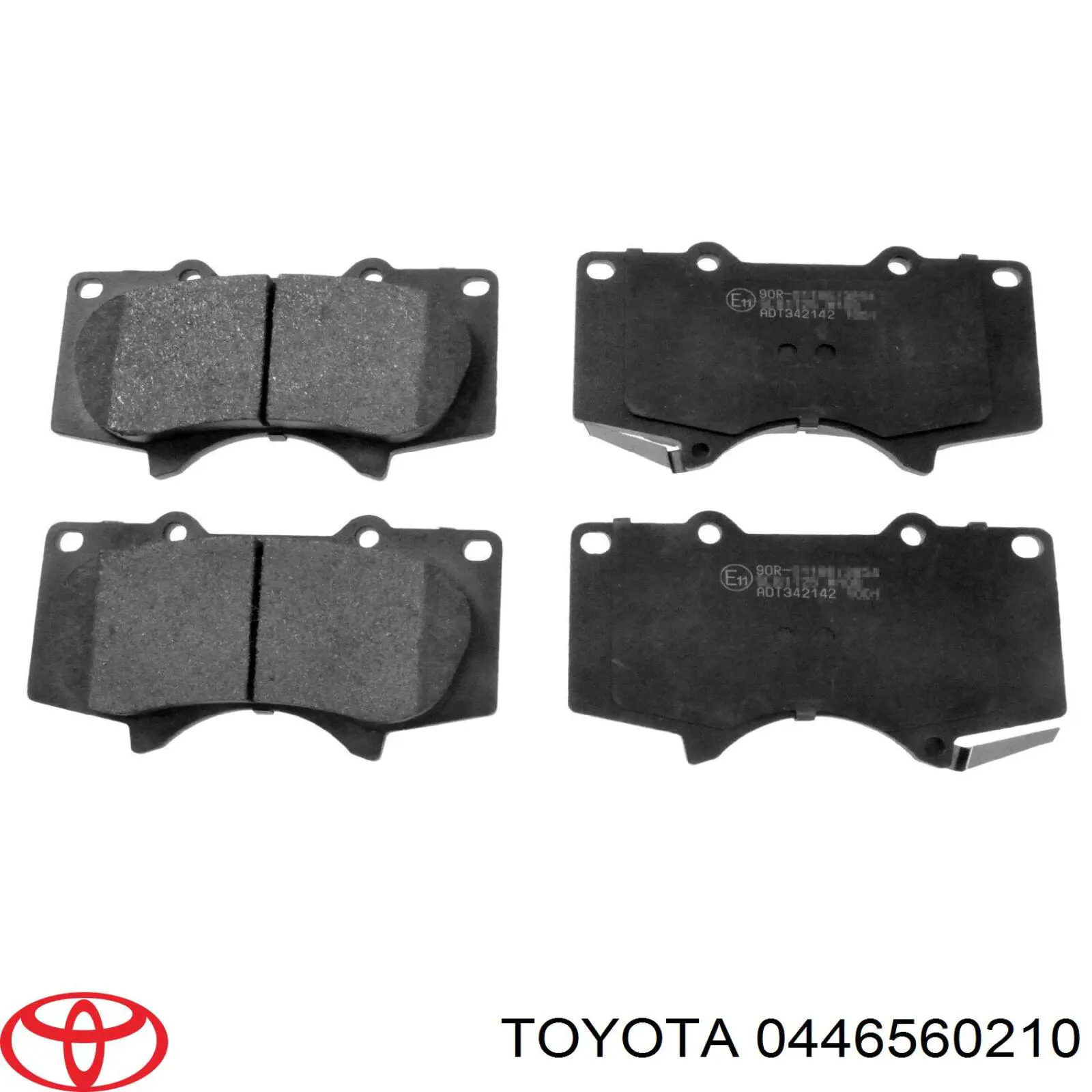 Колодки гальмівні передні, дискові 0446560210 Toyota