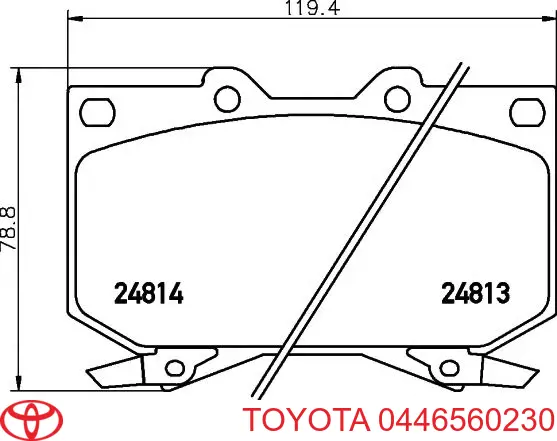 Купити 0446560230 Toyota Колодки гальмівні передні, дискові