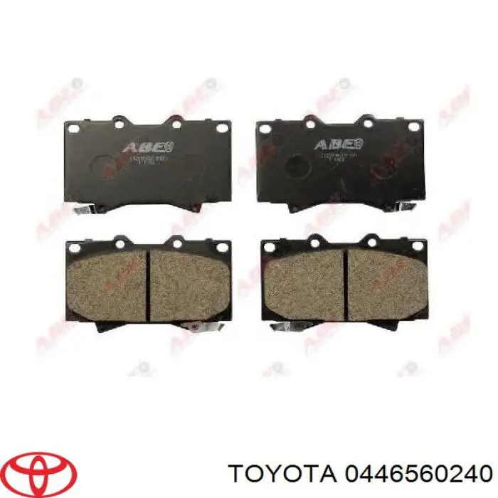 Колодки гальмівні передні, дискові 0446560240 Toyota