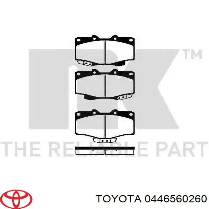 Купити 0446560260 Toyota Колодки гальмівні передні, дискові