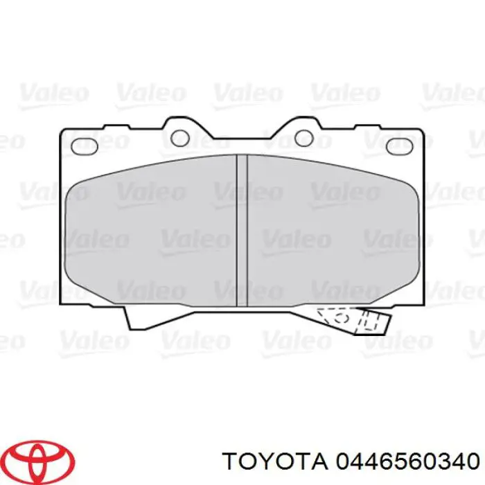 Гальмівні колодки Toyota 0446560340 ціна, від 25.79 USD