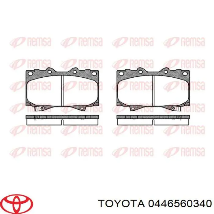 Купити 0446560340 Toyota Колодки гальмівні передні, дискові