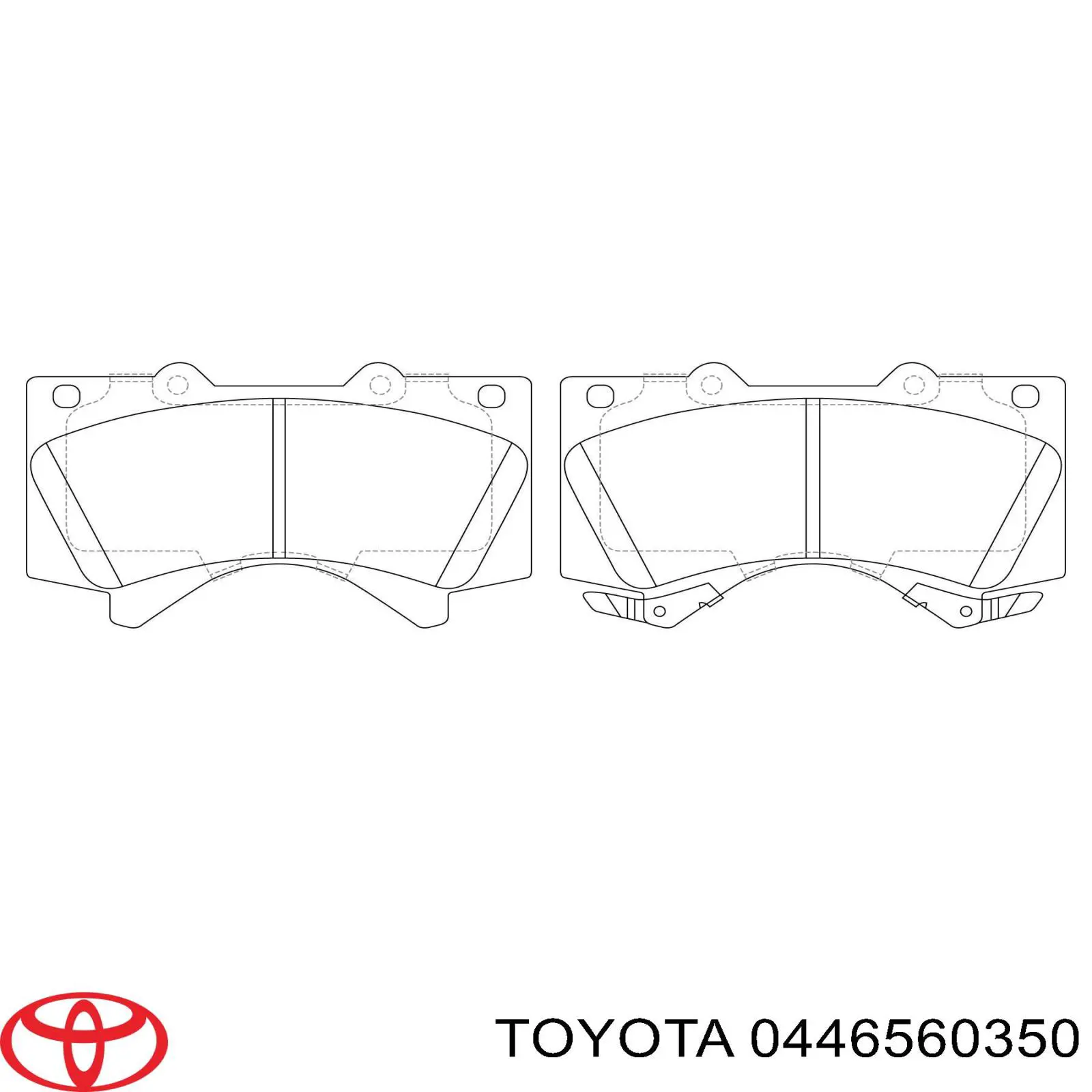 Купити 0446560350 Toyota Колодки гальмівні передні, дискові