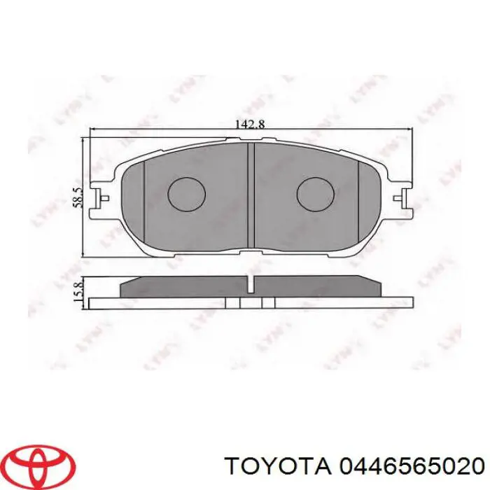 Гальмівні колодки Toyota 0446565020 ціна, від 25.42 USD