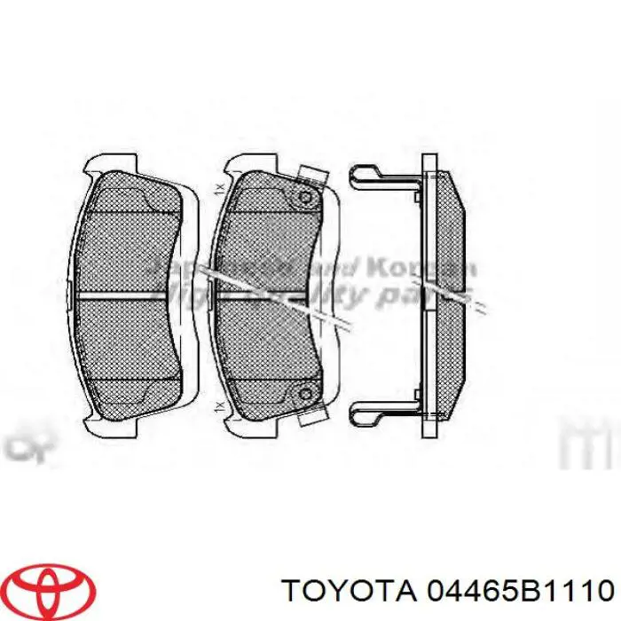 04465B1110 Toyota Передні гальмівні колодки