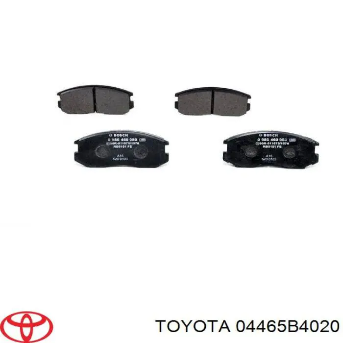 Колодки гальмівні передні, дискові 04465B4020 Toyota