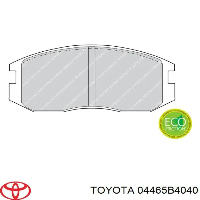 Колодки гальмівні передні, дискові 04465B4040 Toyota