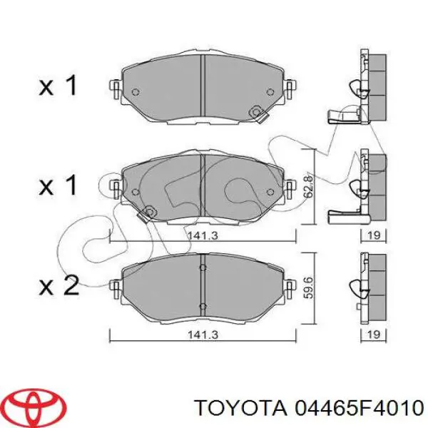 Купити 04465F4010 Toyota Колодки гальмівні передні, дискові