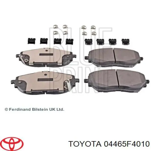 04465F4010 Toyota колодки гальмівні передні, дискові
