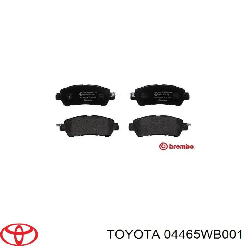 Колодки гальмівні передні, дискові 04465WB001 Toyota