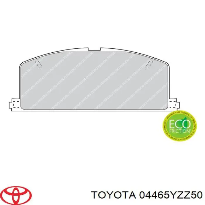 Гальмівні колодки Toyota 04465YZZ50 ціна, від 14.91 USD