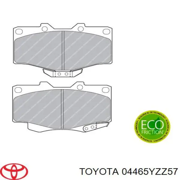 Гальмівні колодки Toyota 04465YZZ57 ціна, від 19.03 USD