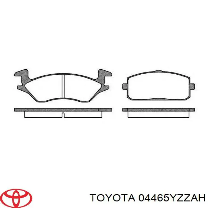 04465YZZAH Toyota колодки гальмівні передні, дискові