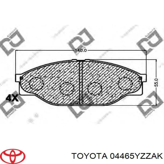 Гальмівні колодки Toyota 04465YZZAK ціна, від 20.66 USD