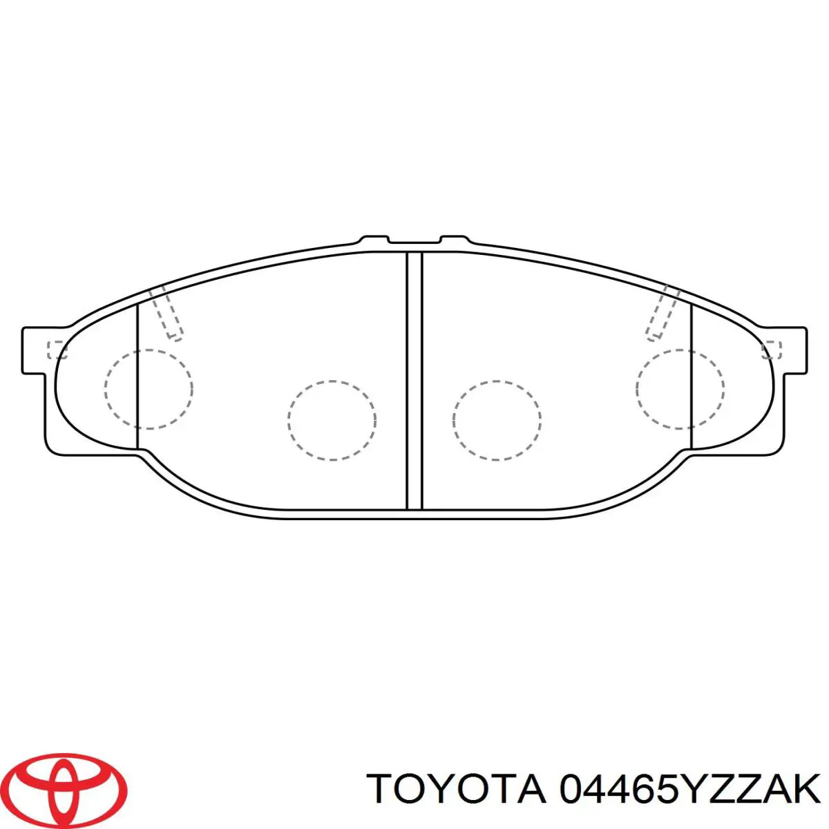 Передні тормозні колодки 04465YZZAK Toyota