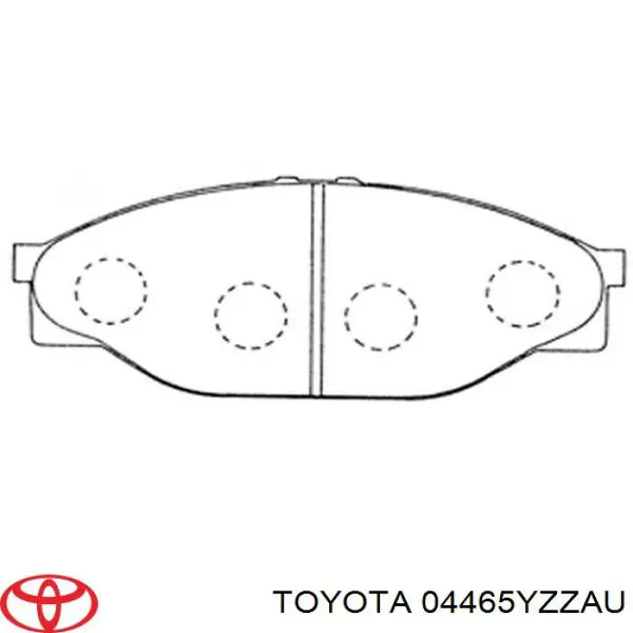 04465YZZAU Toyota колодки гальмівні передні, дискові