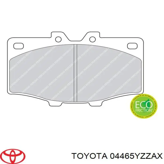 Купити 04465YZZAX Toyota Колодки гальмівні передні, дискові