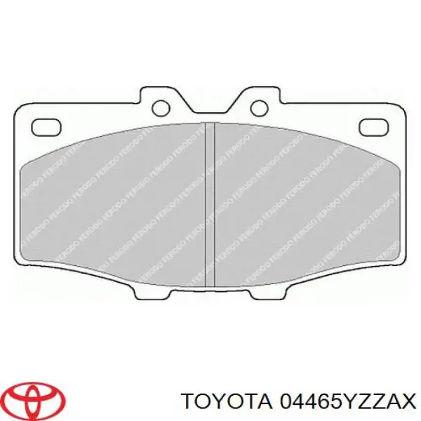 04465YZZAX Toyota Передні гальмівні колодки