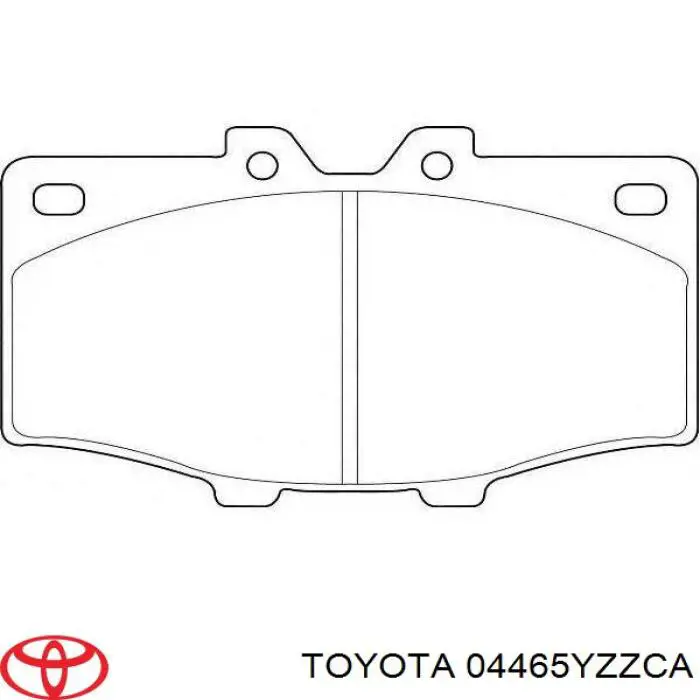 Передні тормозні колодки 04465YZZCA Toyota