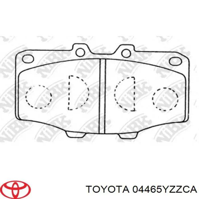 Гальмівні колодки Toyota 04465YZZCA ціна, від 11.36 USD