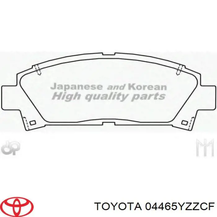 04465YZZCF Toyota колодки гальмівні передні, дискові