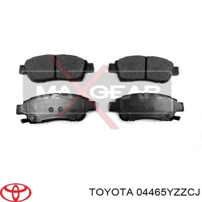 Колодки гальмівні передні, дискові 04465YZZCJ Toyota