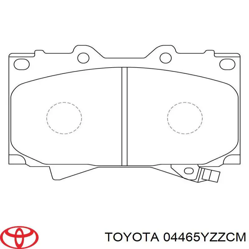 Купити 04465YZZCM Toyota Колодки гальмівні передні, дискові