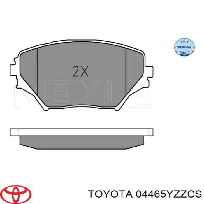 Гальмівні колодки Toyota 04465YZZCS ціна, від 21.56 USD