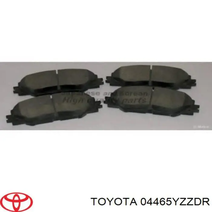 Передні тормозні колодки 04465YZZDR Toyota