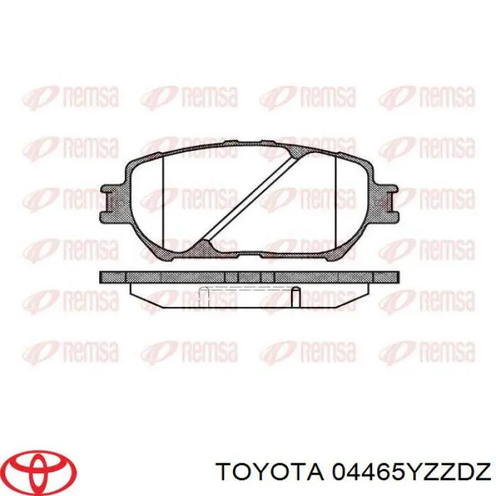 Купити 04465YZZDZ Toyota Колодки гальмівні передні, дискові
