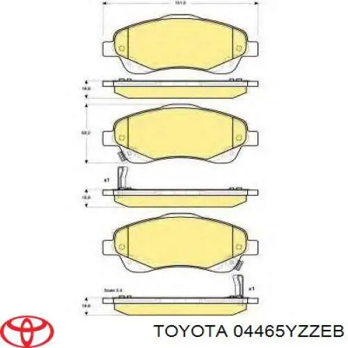 Гальмівні колодки Toyota 04465YZZEB ціна, від 24.07 USD