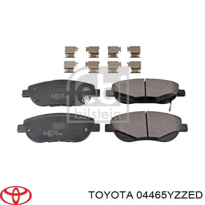 04465YZZED Toyota колодки гальмівні передні, дискові