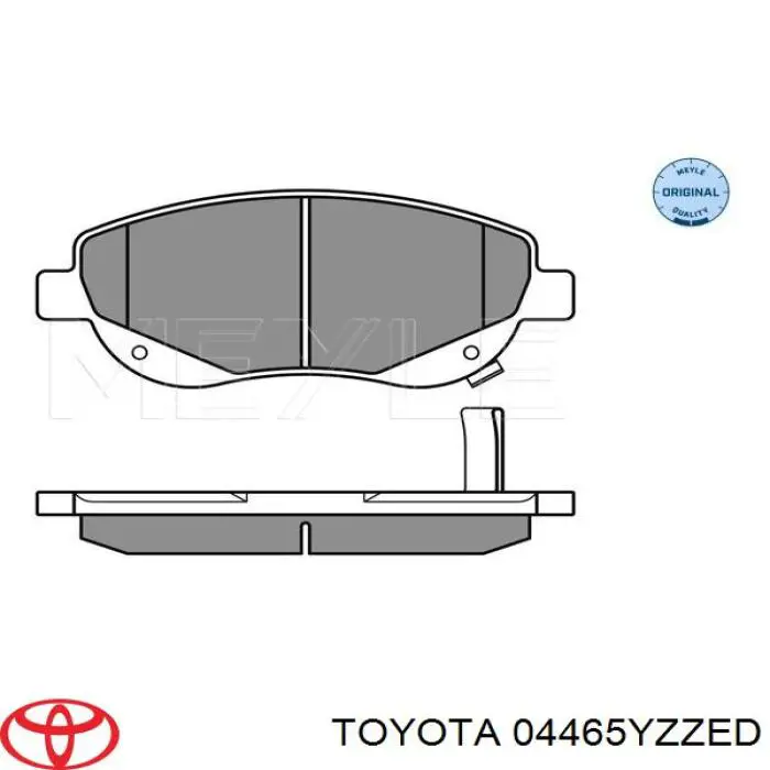 Купити 04465YZZED Toyota Колодки гальмівні передні, дискові