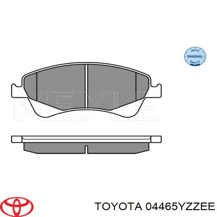 04465YZZEE Toyota колодки гальмівні передні, дискові
