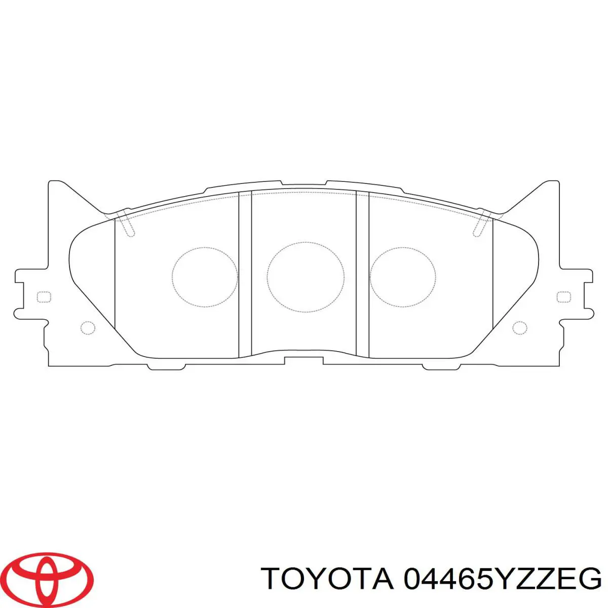 Купити 04465YZZEG Toyota Колодки гальмівні передні, дискові