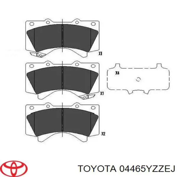 Гальмівні колодки Toyota 04465YZZEJ ціна, від 60.81 USD