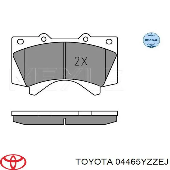 Купити 04465YZZEJ Toyota Колодки гальмівні передні, дискові