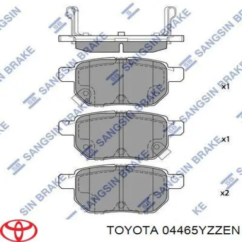 Гальмівні колодки Toyota 04465YZZEN ціна, від 56.91 USD