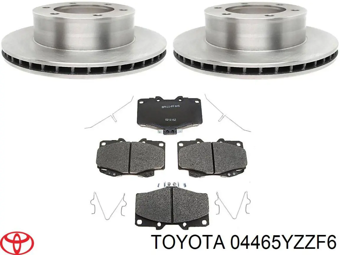 04465YZZF6 Toyota Передні гальмівні колодки