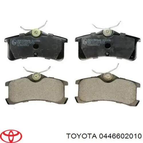 Задні дискові колодки Toyota 0446602010