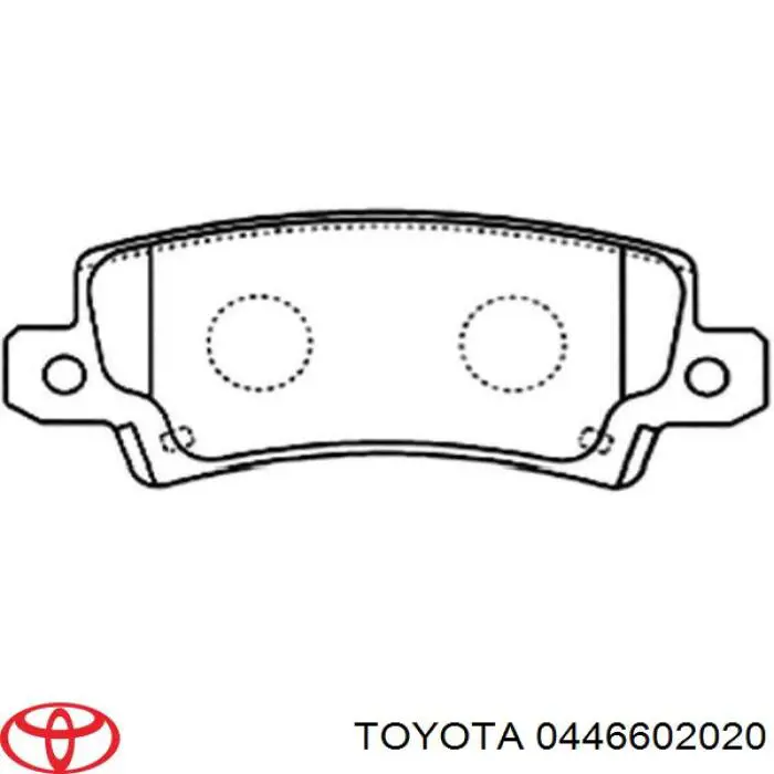 0446602020 Toyota колодки гальмові задні, дискові