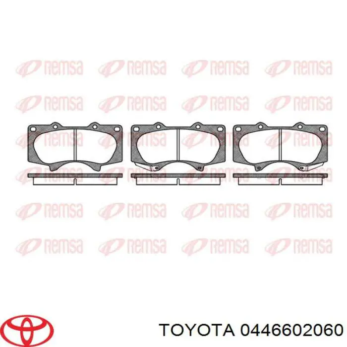 Задні гальмівні колодки 0446602060 Toyota