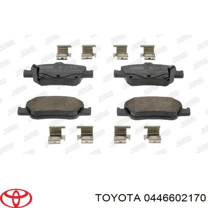 0446602170 Toyota колодки гальмові задні, дискові