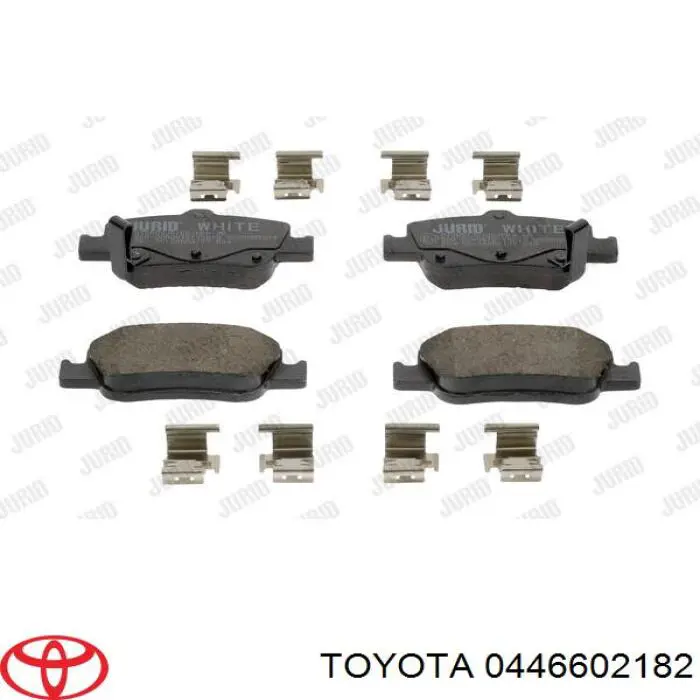 0446602182 Toyota колодки гальмові задні, дискові