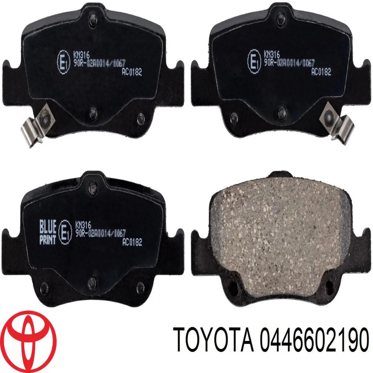 Задні гальмівні колодки Toyota 0446602190 ціна, від 21.42 USD