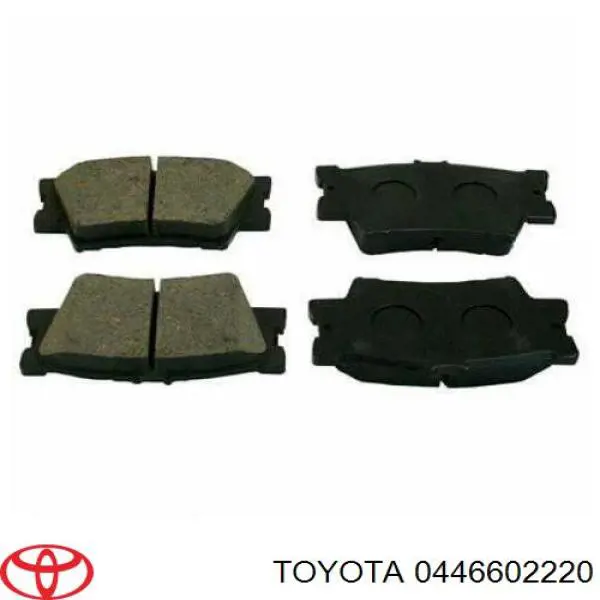 0446602220 Toyota колодки гальмові задні, дискові