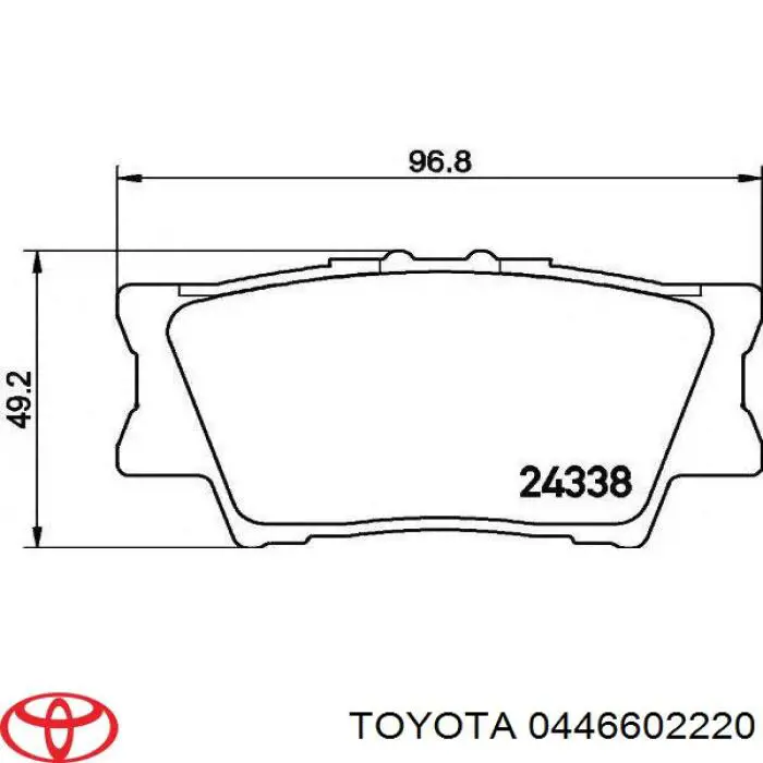 Купити 0446602220 Toyota Задні колодки